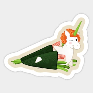 Crabmeat Handroll Sushicorn Sticker